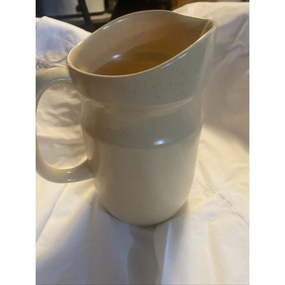 Vintage Treasure Craft Large Butterfly Stoneware Pottery Pitcher